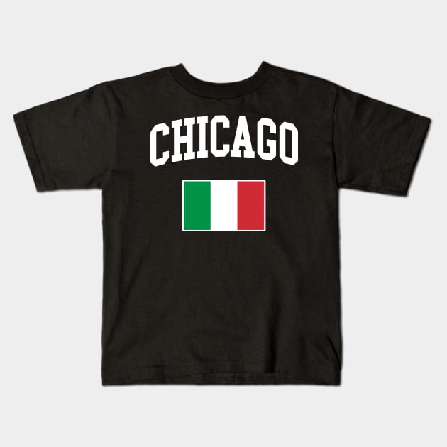 Chicago Italian Italy Italiano Italia Flag Kids T-Shirt by E